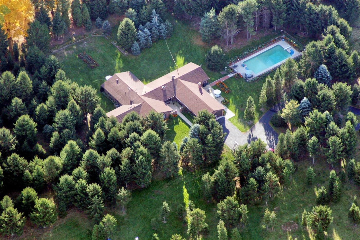 Aerial view of Hickory Ridge Tree Farm
